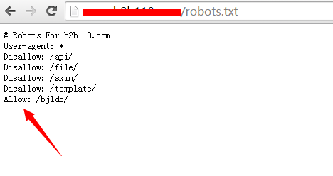 查看robots文件中的允许被抓取的文件夹是否是自己设置的