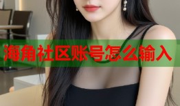 海角社区账号怎么输入
