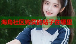 海角社区购买的帖子在哪里