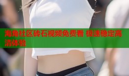 海角社区砖石视频免费看 极速稳定高清体验