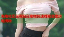 海角社区悬赏贴在哪领快速赚取奖励攻略揭秘