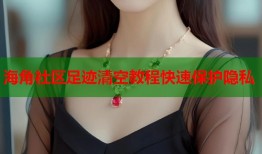 海角社区足迹清空教程快速保护隐私
