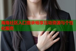海角社区入口登录畅享互动资源与个性化服务