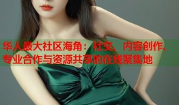 华人最大社区海角：社交、内容创作、专业合作与资源共享的在线聚集地