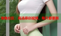 海角社区：高清原创视频，每天都更新
