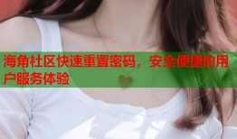 海角社区快速重置密码，安全便捷的用户服务体验