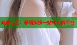 海角社区：矛盾纠纷一站式化解平台