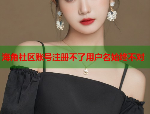 海角社区账号注册不了用户名始终不对