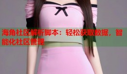 海角社区解析脚本：轻松获取数据，智能化社区管理