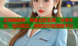 发现新视野：海角社区官网，分享生活、结识朋友、获取知识的理想平台