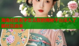 海角社区名字怎么取的揭秘平台深入了解社区由来